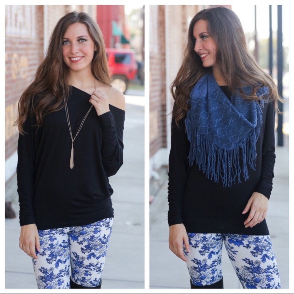 Black Dolman Long Sleeve Tunic